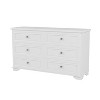 6-Drawer Elegant Design Wooden Dresser, Retro Style Storage Cabinet with Metal Handles for Bedroom - ModernLuxe - 4 of 4