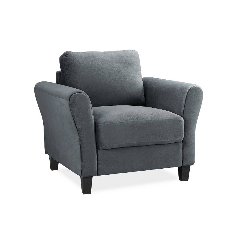 Willow Microfiber Chair with Rolled Arms - Lifestyle Solutions, 3 of 12