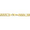 Black Bow Jewelry Men's 6.75mm, 10k Yellow Gold, Concave Figaro Chain Bracelet - 3 of 4