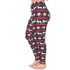 Women's Plus Size Printed Leggings - One Size Fits Most Plus - White Mark - 2 of 3