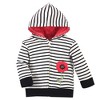 Touched by Nature Baby and Toddler Girl Organic Cotton Hoodie, Bodysuit or Tee Top, and Pant, Poppy Toddler - 2 of 4