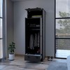NicBex Armoire Wardrobe Closet Storage Cabinet with Doors & Drawer for Bedroom, Black - 4 of 4