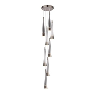 Artcraft Lighting Sunnyvale 9 - Light Pendant in  Pearl Black/Smoke