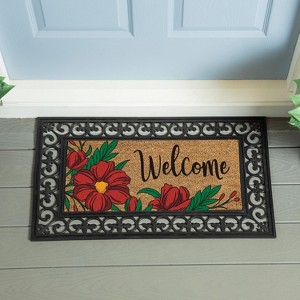 Evergreen Spring Floral Welcome Sassafras Indoor Outdoor Switch Doormat 1'10"x10" Multicolored - 1 of 2