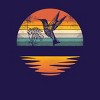 Junior's Design By Humans Hummingbird Vintage Retro Sunset Hummingbirds By JplusFunny T-Shirt - 2 of 3