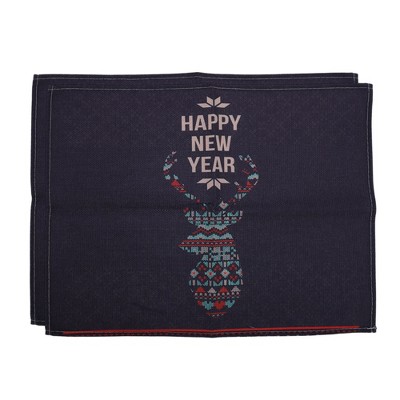 Unique Bargains Christmas Place Mats Linen 13" x 17.7" 2Pcs