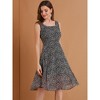 Allegra K Women's Sleeveless Casual Retro Summer Square Neck Print Chiffon Floral Dress - 2 of 4