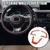 Unique Bargains Front Car Steering Wheel Frame Cover Trim Fit for Subaru Forester Orange 3 Pcs - 2 of 4