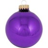 Christmas By Krebs - 50mm / 2" Designer Glass Baubles [12 Pieces] - Royal Lilac Purple - 2 of 4