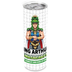SMASHCRAFT 20 ounce Stainless Steel Double Walled Insulated Travel Tumbler Coffee Mug Cup, King Arthur Comic - 1 of 4