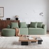 KWPZQEB 112" Oversized Sectional Sofa, 4-Seater Curved Sofa with Upholstered, Modern Cloud Couch with Deep Seat & 4 Throw Pillows for Living Room - 2 of 4