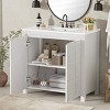 36'' Bathroom Vanity with Ceramic Sink, Freestanding Storage Cabinet with Soft Close Doors for Modern Bathroom-3irtyhousy - 3 of 4