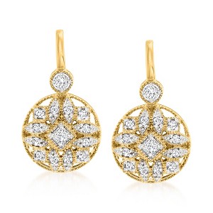 Ross-Simons 0.50 ct. t.w. Diamond Multi-Shape Drop Earrings in 18kt Gold Over Sterling - 1 of 4