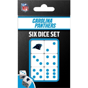 MasterPieces Officially Licensed NFL Carolina Panthers - 6 Piece D6 Gaming Dice Set Ages 6 and Up - 1 of 4