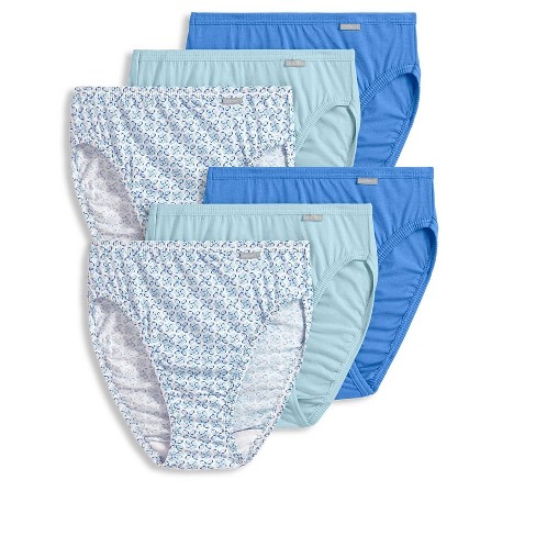 Jockey Women's Elance French Cut - 6 Pack 7 Sky Blue/Quilted Prism/Minty  Mist