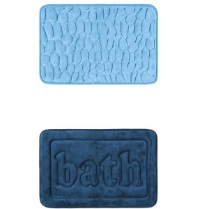 Unique Bargains 2Pcs Memory Foam Water Absorbent Quick Dry Non-Skid Bottom Soft Bathroom Rugs - 1 of 4