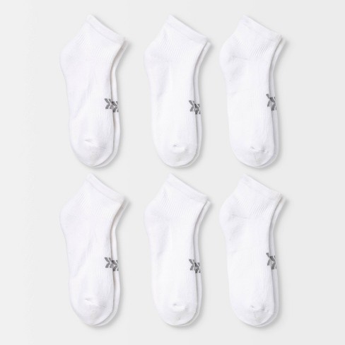 Women's Cushioned 6pk Ankle Athletic Socks - All In Motion™ White 4-10 :  Target