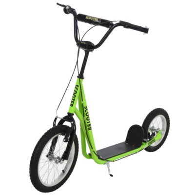 Maggift Kick Scooters Youth Scooter Teens Kick Scooter, Adjustable Handlebar Ride On Toy Dual Brakes Inflatable Wheels, Green, 53.3"*22.8"*34.8"