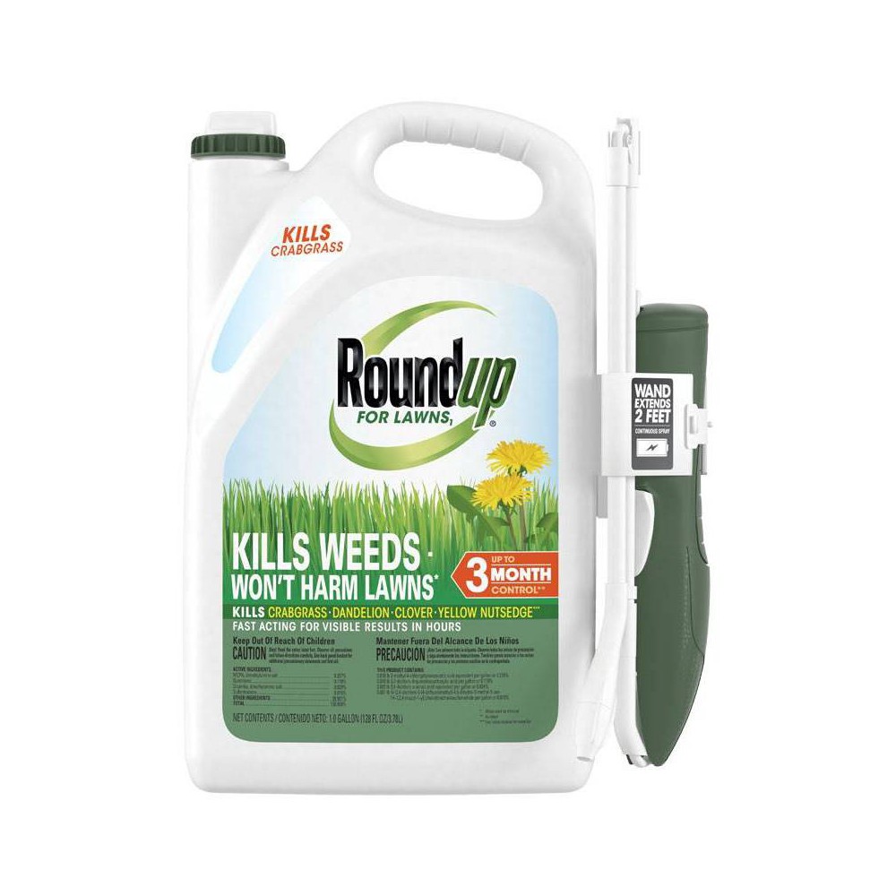 Photos - Lawn Mower Accessory Roundup For Lawns Northern Ready to Use Extended Wand Herbicide - 1gal : Weed & Root Eliminator, 3-Month Control, Rainproof