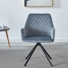 Modern Desk Chair, Ergonomic Office Chair Home Office Upholstered Chair for Bedroom, Reception Room, Living Room - 3 of 4
