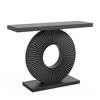 MAYEERTY Modern Console Table 40" Wood Sofa Table with Geometric Base - 4 of 4