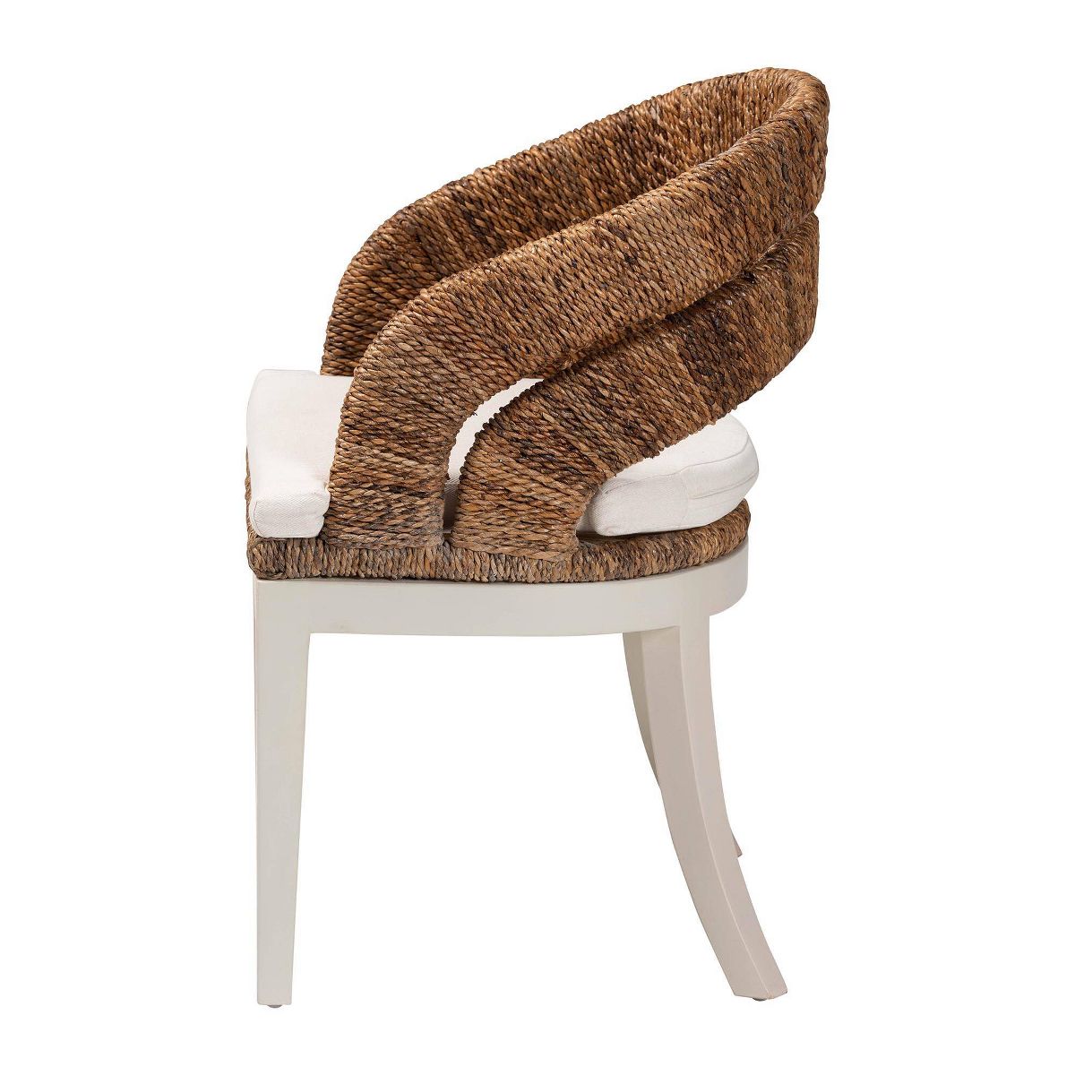 bali & pari Ubud Seagrass and Mahogany Wood Dining Chair Natural Seagrass - thumbnail 7