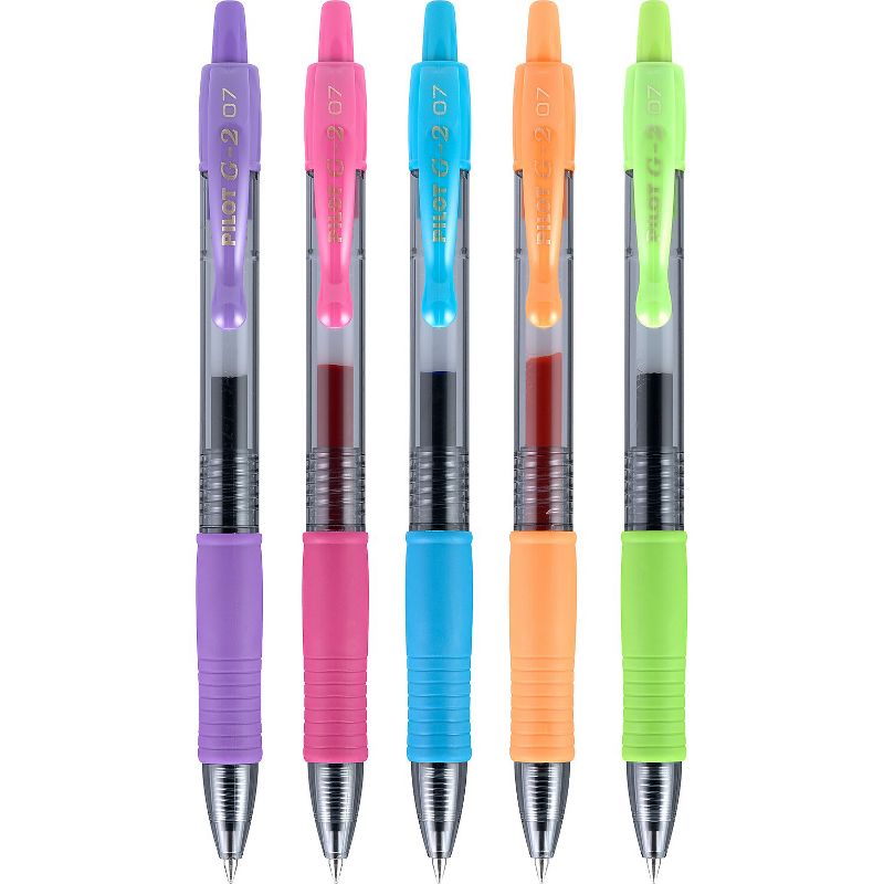 Pilot G2 Retractable Gel Pens Fine Point Assorted Ink 5/Pack (31266) 409473, 2 of 5