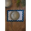 Ruffle Edge Placemat – 19" Tall Ocean Blue Dining Accent by Kalalou - 2 of 4