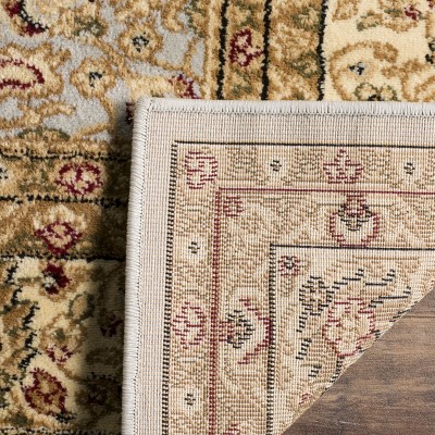 Lyndhurst Grey and Beige Floral Synthetic Area Rug 4' x 6'