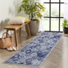 Fulvari Washable Area Rug Vintage Trellis Accent Rug with Non-Slip Backing, Farmhouse Floral Print Indoor Carpet,Bedroom, Kitchen - 3 of 4