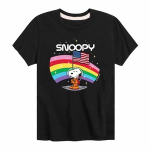 Boys' - Peanuts - Space Traveler Snoopy Short Sleeve Graphic T-Shirt - 1 of 4