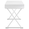 Modway Furniture Wood Writing Desk with Drawers White : Scandinavian Style, Steel Frame, Hutch Storage - 3 of 4