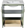 NicBex 30" Bathroom Vanity with Sink, Bathroom Cabinet Storage, 2 Soft Closing Cabinet Doors with Shelf  and 1 Hidden Drawer for Bathroom, Green - 2 of 4