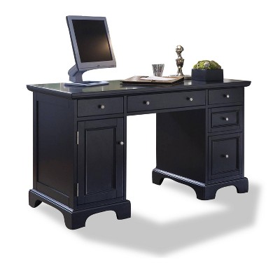 Bedford Desk Black - Home Styles: Mid-Century Modern Executive Workstation, 30 Day Limited Warranty