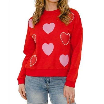 Women's Hearts Of Love Sweatshirt - Oddi