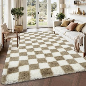 Soft Fluffy Large Rugs for Living Room Shaggy Area Rug - 1 of 4