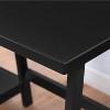 Roundhill Furniture Redina Contemporary Wood Writing Desk with Storage, Black - 3 of 3