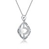 Guili Sterling Silver Cubic Zirconia Open -Shape Necklace - 2 of 2