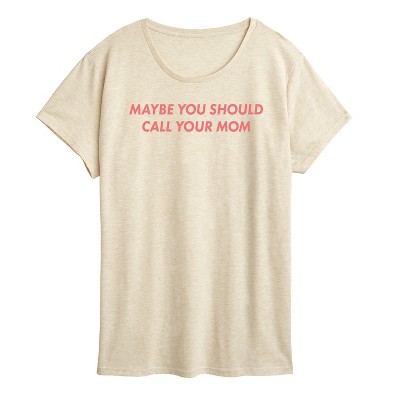Women's - Instant Message - Call Your Mom Short Sleeve Graphic T-Shirt
