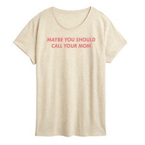 Women's - Instant Message - Call Your Mom Short Sleeve Graphic T-Shirt - 1 of 4