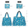 Wrapables Large & Small Foldable Nylon Reusable Shopping Grocery Bags (Set of 2), Jellies - 2 of 4