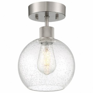 Access Lighting Port Nine 1 - Light Flush Mount in  Brushed Steel - 1 of 4