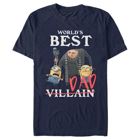 Men's Despicable Me World's Best Dad Gru And Minions T-shirt : Target