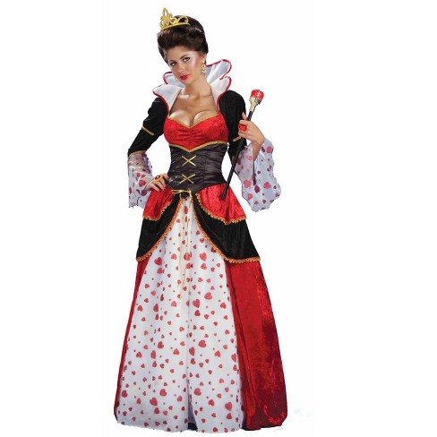Queen of Hearts Girls Fancy Dress Storybook Fairytale Wonderland Childs  Costume