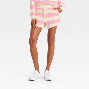 Women's Striped Sweater Shorts - JoyLab™ - 1 of 3