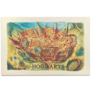 Open Road Brands Harry Potter - Hogwarts Map Gallery Wrapped Canvas Wall Decor - 1 of 4