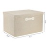 REGALWOVEN Collapsible Fabric Storage Bin with Lid and Handle for Shelves Closet 2 Pcs - 4 of 4