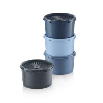 Tupperware 12pc Store Serve And Go Food Storage Container Set Dark Blue :  Target