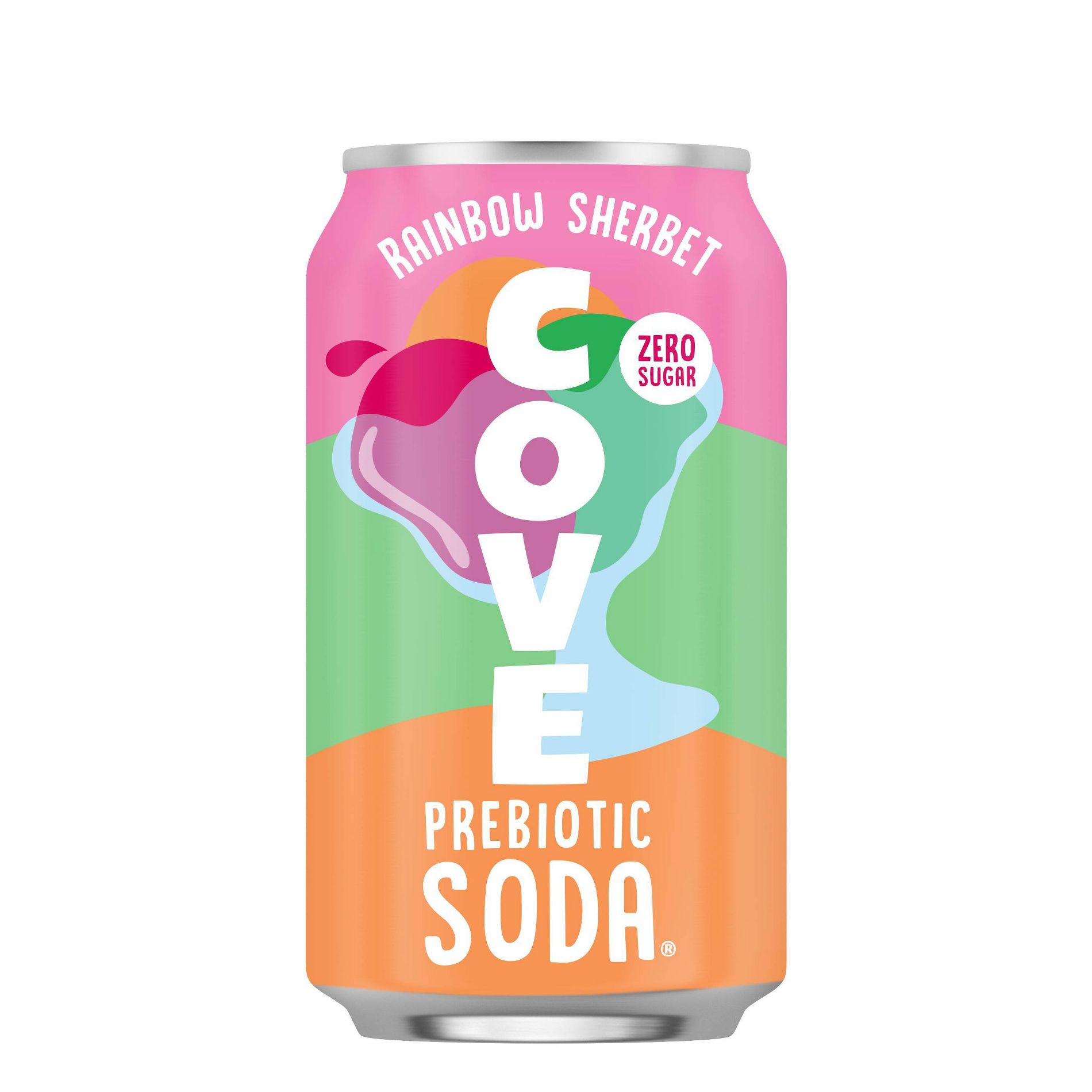 Cove Rainbow Sherbert Soda - 12 fl oz: Sugar-Free, Gluten-Free, Prebiotic/Probiotic