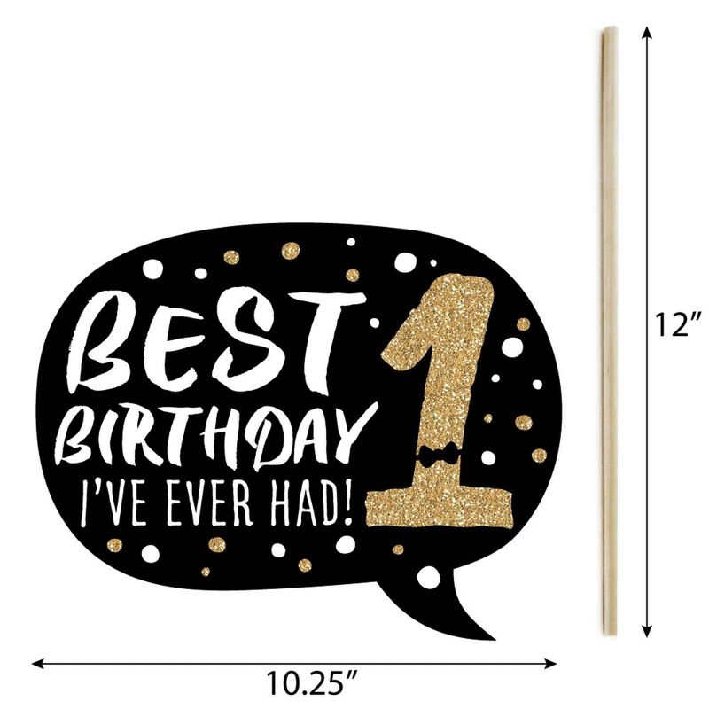 Big Dot of Happiness Funny 1st Birthday Little Mr. Onederful - Boy First Birthday Party Photo Booth Props Kit - 10 Piece, 5 of 6